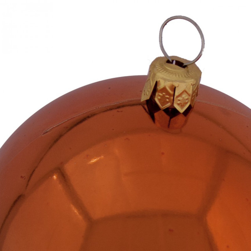 8cm Bauble, Copper Orange