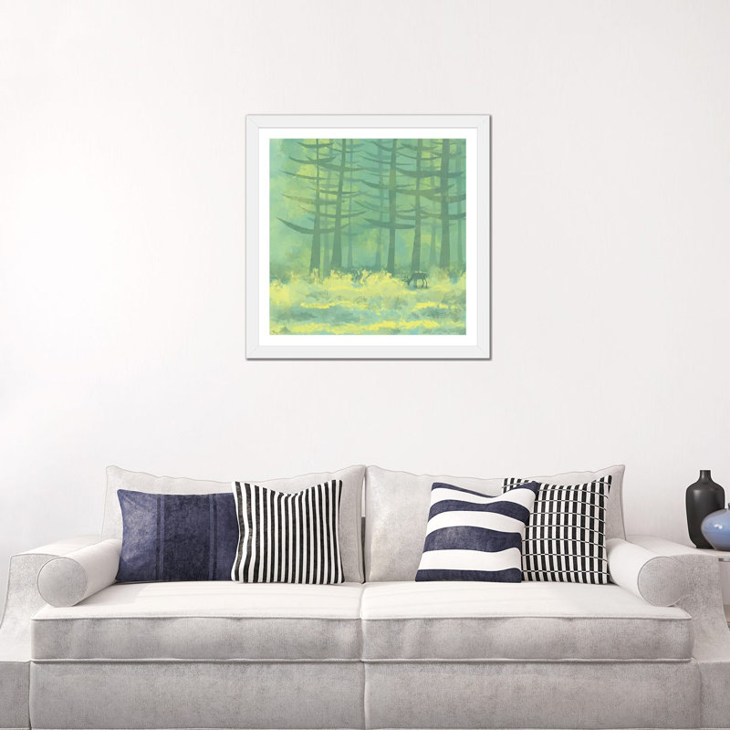« The clearing » par Nic squirrell-impression, H 24 po x l 24 po x p 1 po, Blanc, Papier encadré blanc