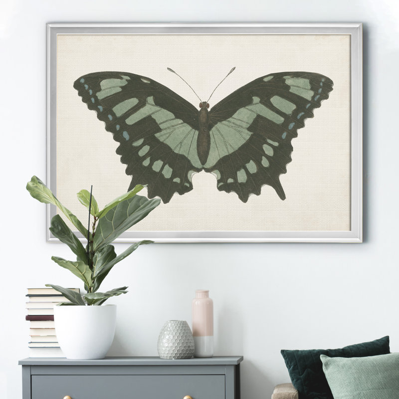 «Beautiful Butterfly II», impression sur toile encadrée, Argent, H 18,5 po x l 24,5 po x P 1,5 po