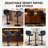 Adjustable rotating bar stools, low-back kitchen island chairs(Set of 2)Black-1548015223-1549380144