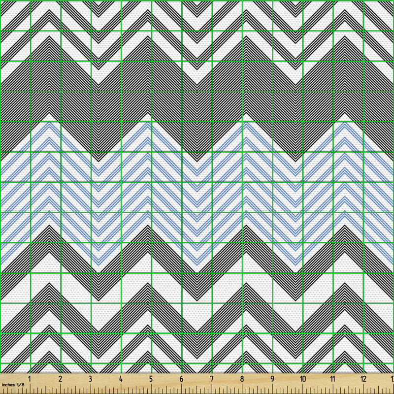 Charley-Jade Bicolour Zigzags Multi-Purpose Fabric