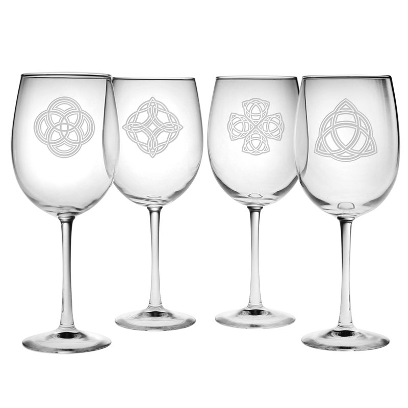 Verre à vin tout usage en verre 19 onces 4 pièces Hatley, Transparent