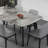 Modern light rock plate dining table and chair set-108203608