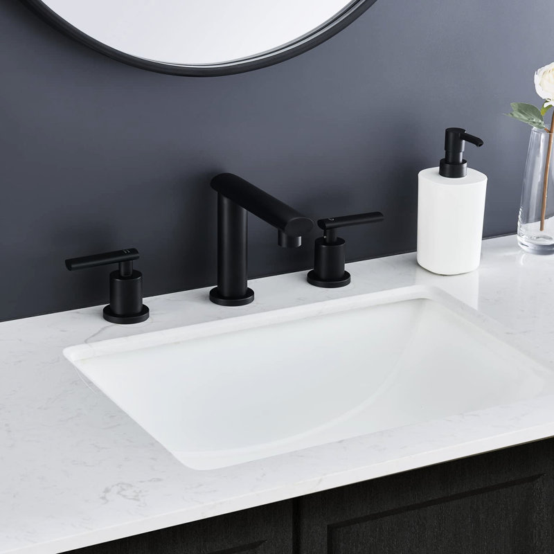 Robinet de salle de bain noir mat à cascade, drain escamotable à 2 poignées, tuyau d'alimentation, 8 robinets de 8 pouces noirs, robinet, 2 poignées, ligne