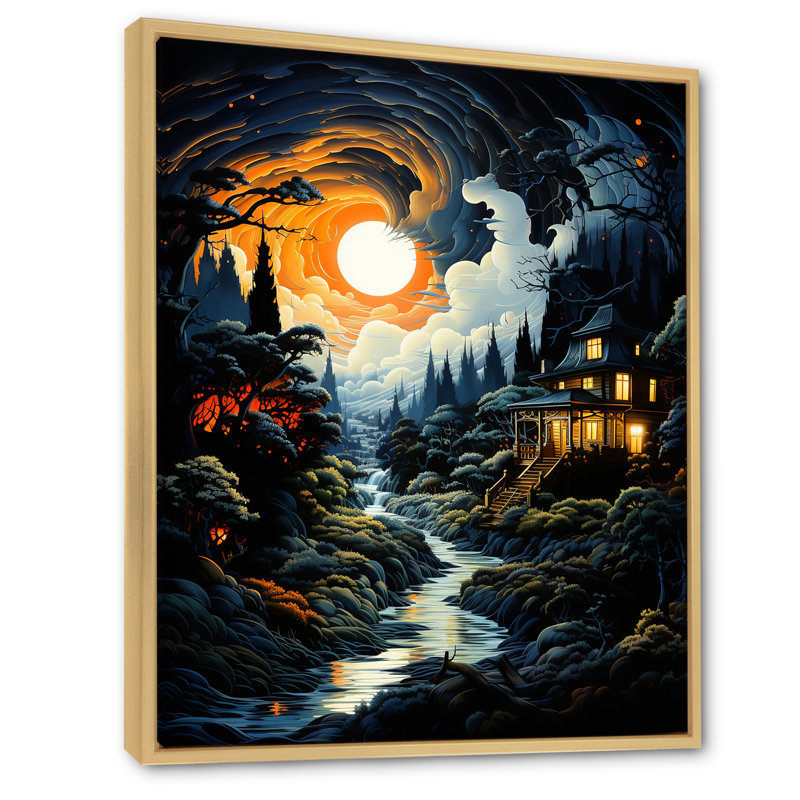 «Lightning Nights Flash I», reproduction d'art sur toile, Naturel, H 40 po x l 30 po x P 1,5 po