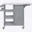 Foldable Outdoor Kitchen Island With Lockable Wheels, Storage Cabinet, And Towel Rack For Patio And Outdoor Use, Grey-1278331643