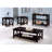 Deep Merlot Sofa Table With 3-Shelf