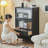 Light luxury black classic bookcase