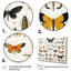 Insectes et insectes bleus et jaunes - ensemble d'art mural multi-panneaux insectes et insectes