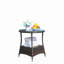 Table basse ronde pour l'extérieur avec 1 table basse en verre trempé transparent-132124216-132124219-132124221