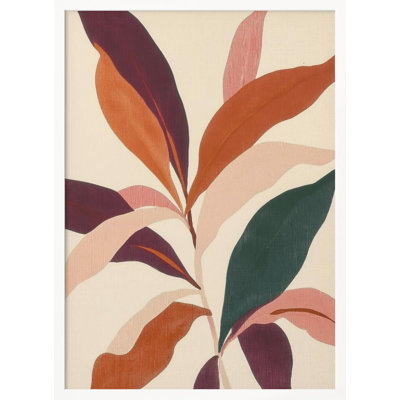 "Abstract Plants" Framed Textured Wall Art
