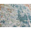 Tapis de surface bleu/ivoire 9' x 12'2" one-of-kind noué la main