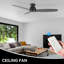 Ventilateur de plafond encastré 3 lumières Furness-133254196-133254198