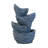 Decorative 4-Tier Nautilus Shell Water Fountain - 13.4" x 9.4" x 21.5" - Blue