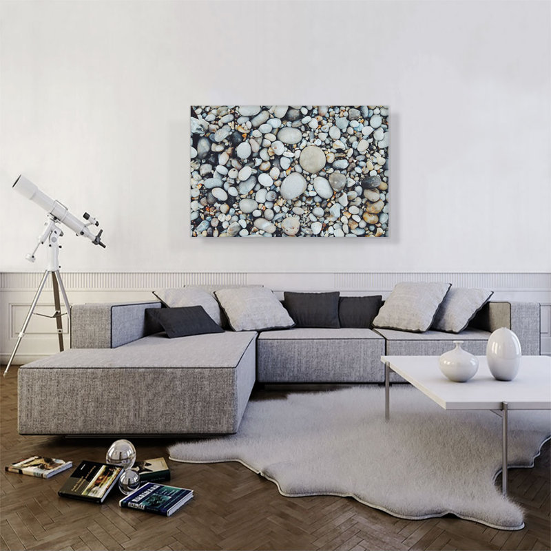 Beach Rocks Home Decor - reproduction de photo sur toile tendue, H 26 po x l 40 po x P 0,75 po