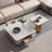 Hyrup Modern Square Storage Nesting Coffee Table with 2 Drawers Marble Countertop-938617625