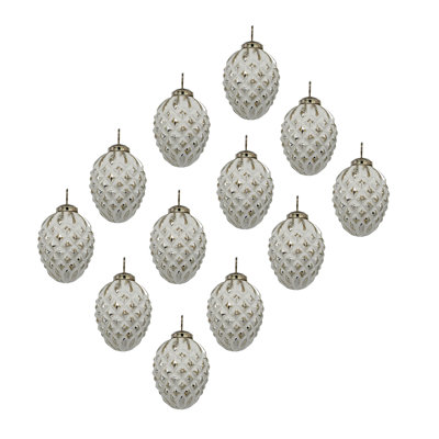 Boule de Noël en verre rubis pour décoration des Fêtes