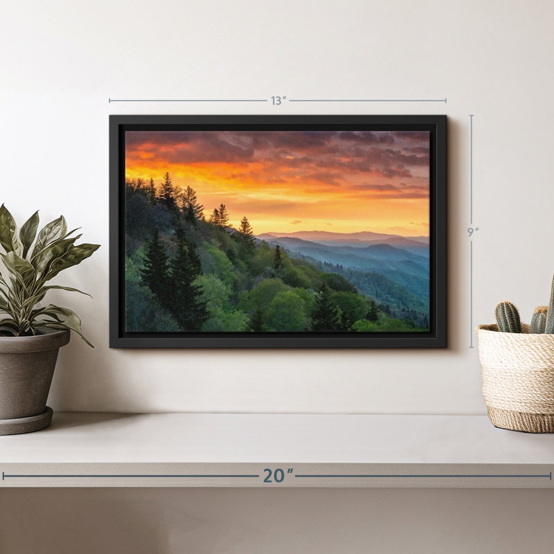 Nature "Art mural au lever du soleil", H 9 po x l 13 po