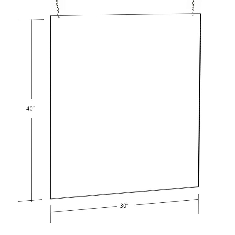 Clear Acrylic 30"W x 40"H Hanging Poster Frame
