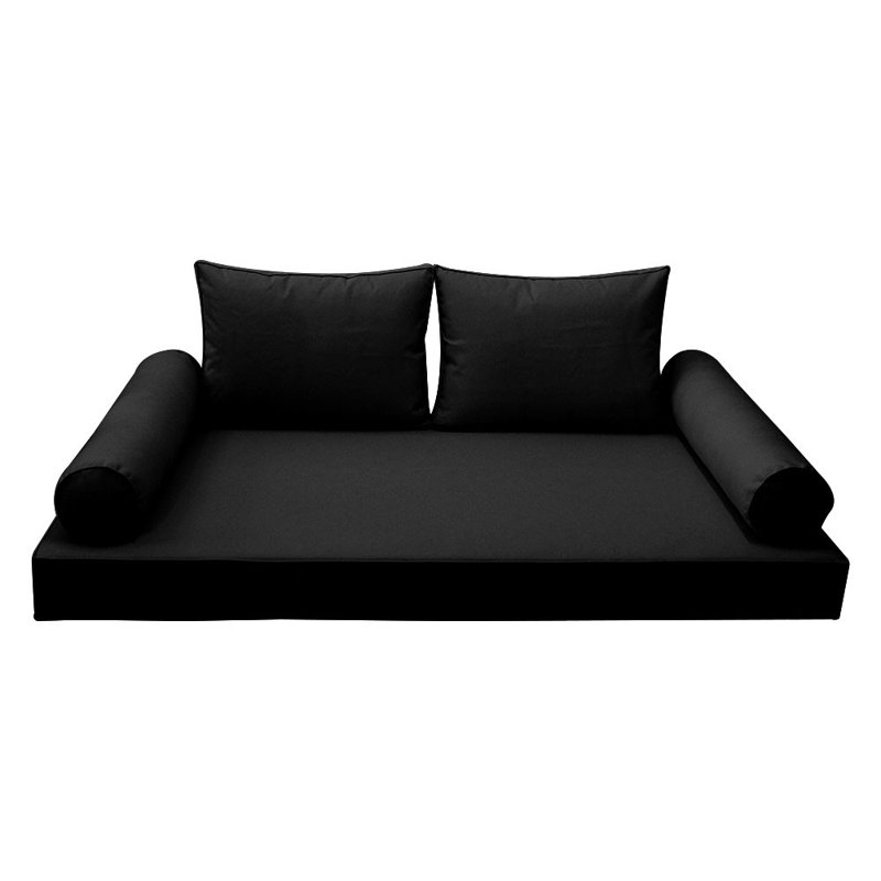 Outdoor Daybed Seat / Back Cushion, Black