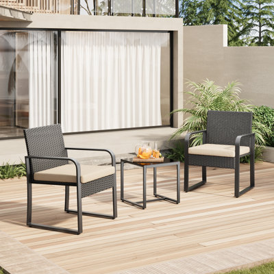 Michieal 2 - Person Outdoor Seating Group by Ebern Designs