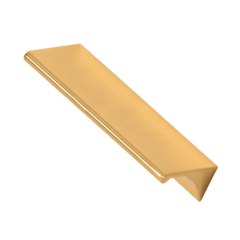 6" Center to Center Finger Pull, Polished Brass, 4.5"
