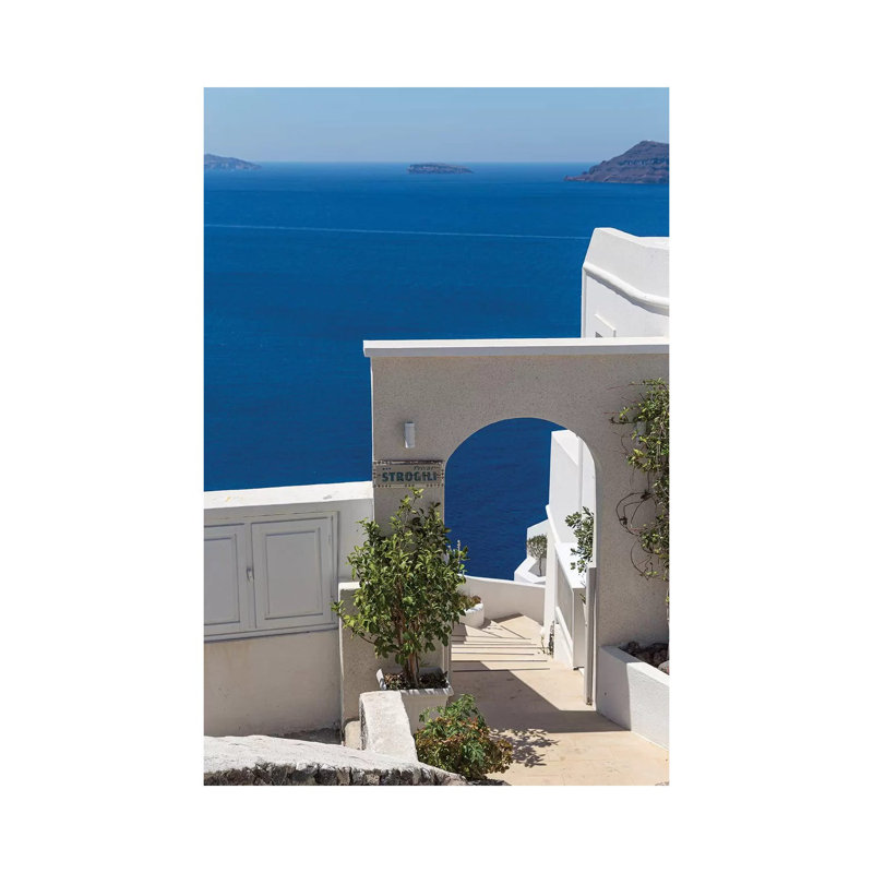 Blue In Santorini by Alexandre Venancio - Wrapped Canvas Print, 30.48 cm H x 45.72 cm W