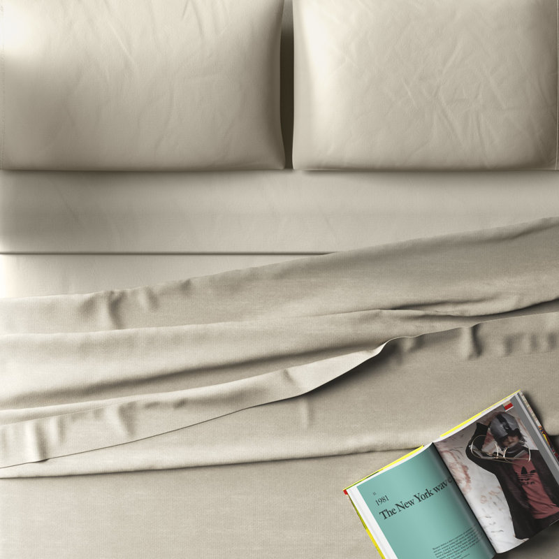 Ludlow Tencel Cotton Pillowcase, Oatmeal, Queen Pillowcase