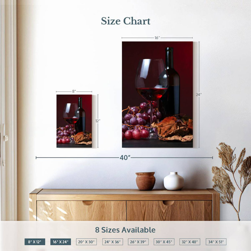 Yarlin Autumn Red Wine, 12" H x 8" W