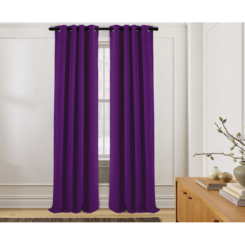 Paire de rideaux occultant avec œillets 54 po x 84 po, Mauve, L 54 po x L 84 po