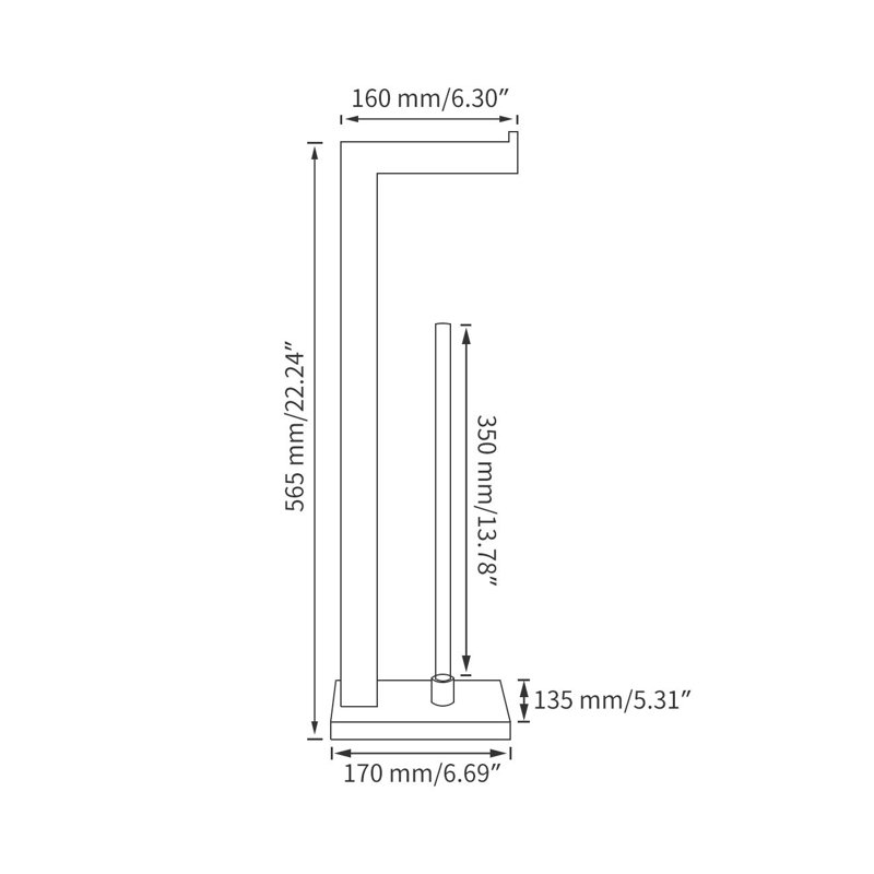 Free Standing Toilet Paper Holder, Matte Black