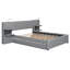 Grand lit plateforme tapissier avec tiroirs et tablettes de lecture-117250127