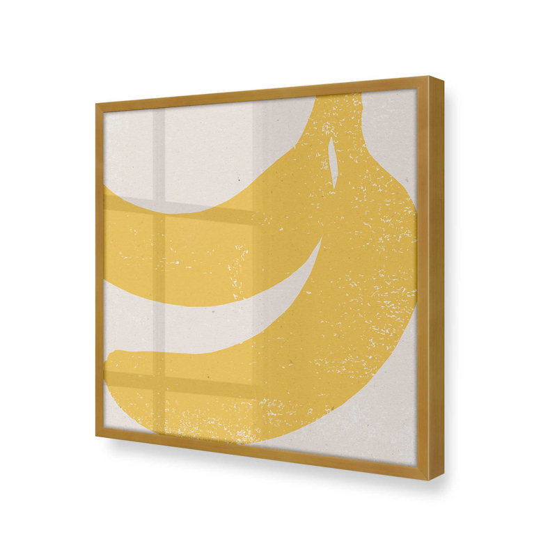 «Essence Of Banana», Cadre doré poli, H 17,75 po x l 17,75 po