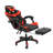 Inbox Zero Adjustable Reclining Ergonomic Swiveling PC & Racing Game Chair in Black/Red