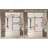 Frameless shower door 56-60 "W x 60"H, 1/4 "(6 mm) Clear Tempered Glass, Explosion Proof Film, Stainless Steel Handle, Matte Black-125502056
