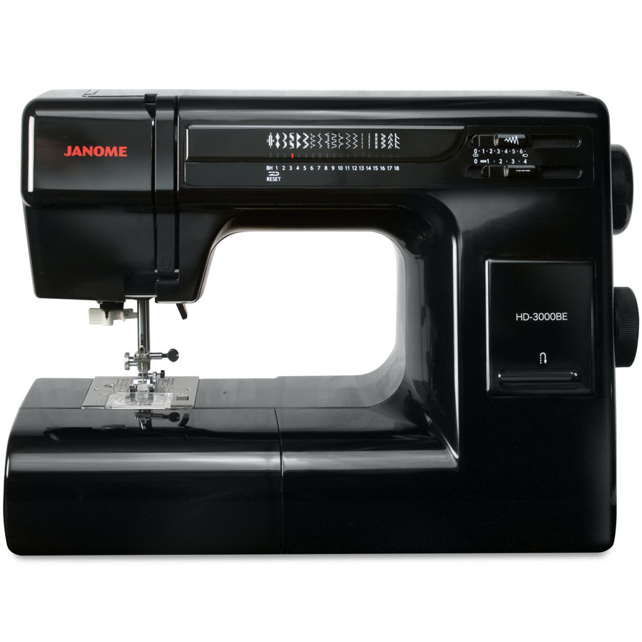 Janome HD3000BE Mechanical Sewing Machine with Aluminum Body and Bonus Accessories
