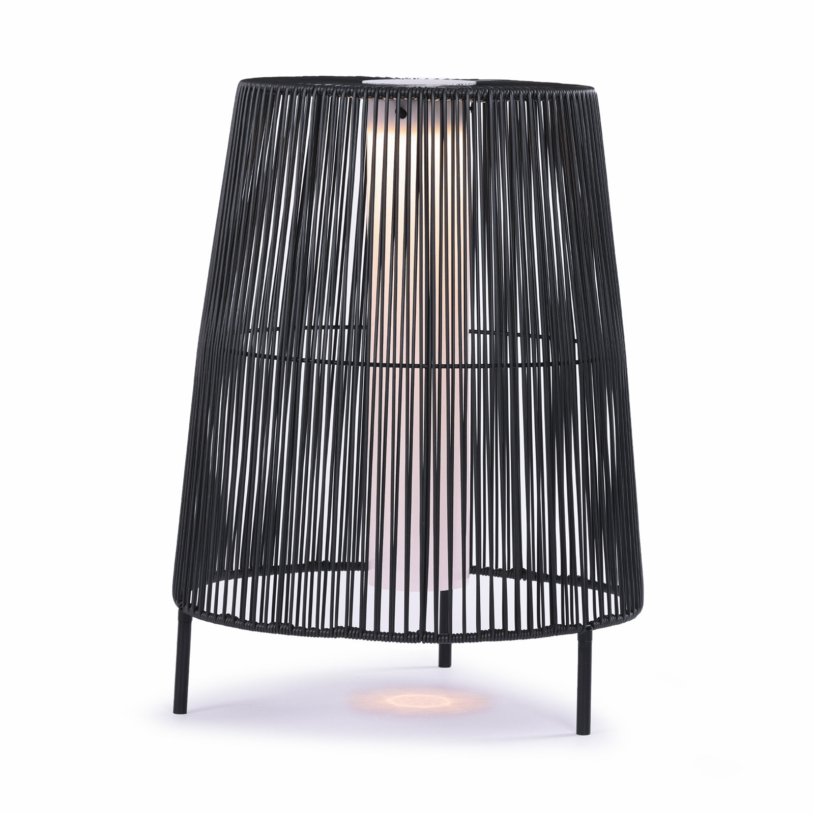 Freida Solar Powered Floor Lamp, Black