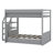 Convertible Bunk Bed With Storage Staircase,Bedside Table,And 3 Drawers-1750430151