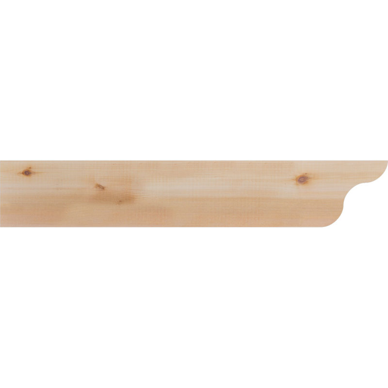 Queue de chevron lisse Carmel, Cèdre rouge de l'Ouest, H 6 po x l 5 1/2 po x L 32 po