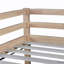 Rubber Wood Low Loft Bed with Slide-1727887990