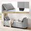 Banc de rangement moderne l 59,8 po Aristides avec deux coussins en plastique robustes-720558749