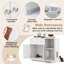 Cat Litter Box Enclosure With 2 Drawers 3 Doors Anti-toppling Devices Storage