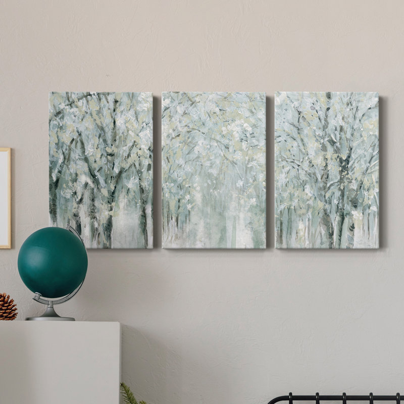 " Winter Mist " 3 Piece Art Color Photography Print, 18" H x 36" W x 1" D