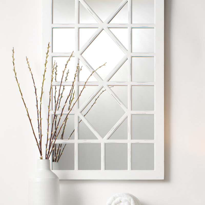 Wood Flat Wall Mirror