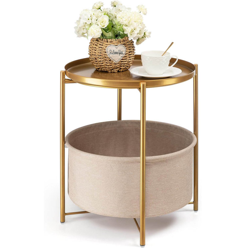 End Table, Gold