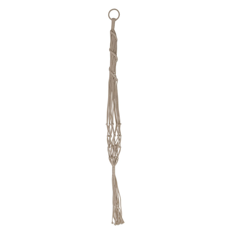 Suspension pour plante en macramé de coton tissé à la main