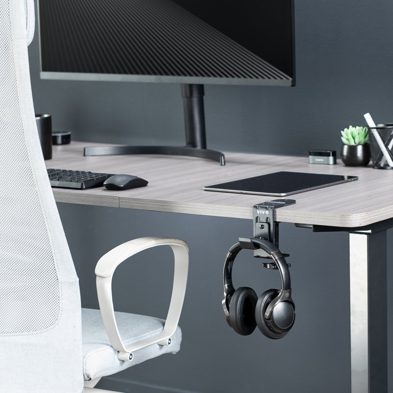 VIVO Metal Clamp-on Desk Hook Leg Clamp, Under Desk Accessory Holder (MOUNT-HLC1)