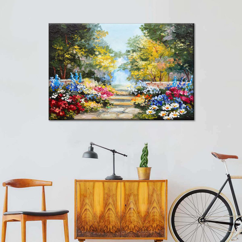 «Flower Garden», reproduction sur toile, H 8 po x l 12 po x P 1 po