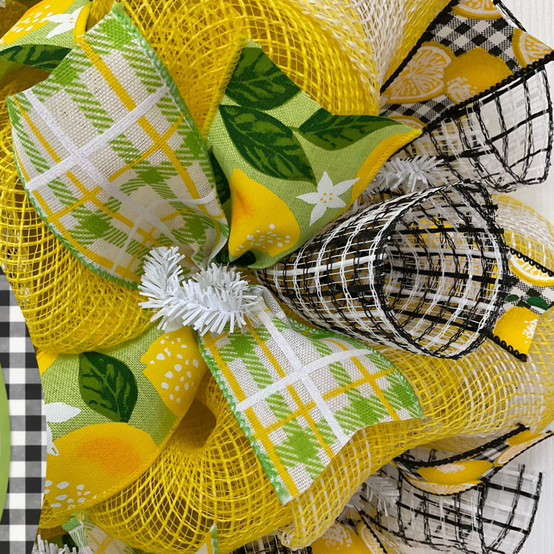 Spring Wreath With Lemons Squeeze The Day