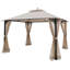 Abri de jardin pour patio en métal x P 10 pi à auvent pliant-50495523